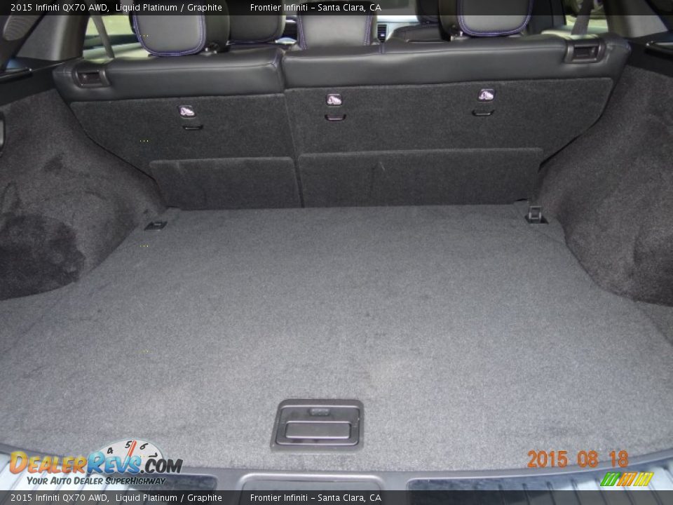2015 Infiniti QX70 AWD Liquid Platinum / Graphite Photo #17