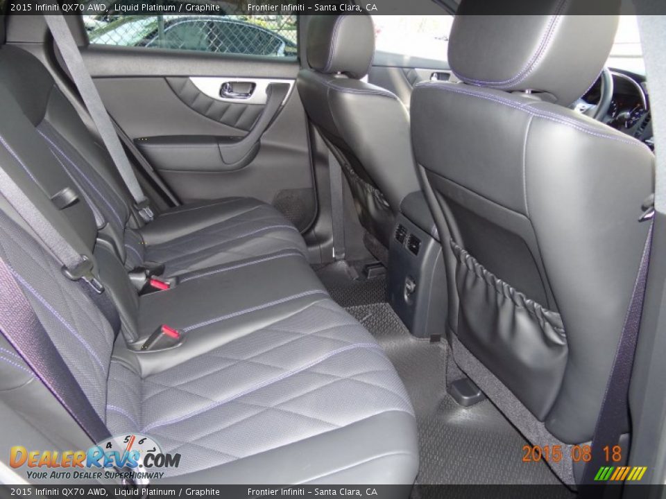 2015 Infiniti QX70 AWD Liquid Platinum / Graphite Photo #18