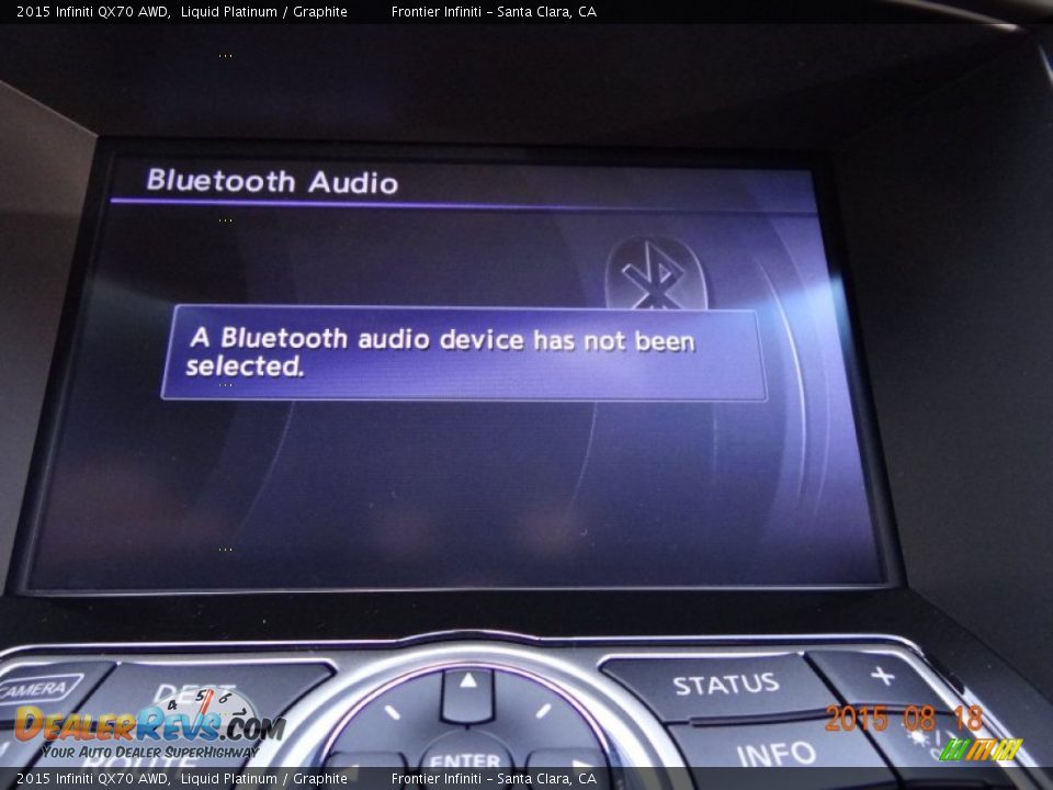 2015 Infiniti QX70 AWD Liquid Platinum / Graphite Photo #33