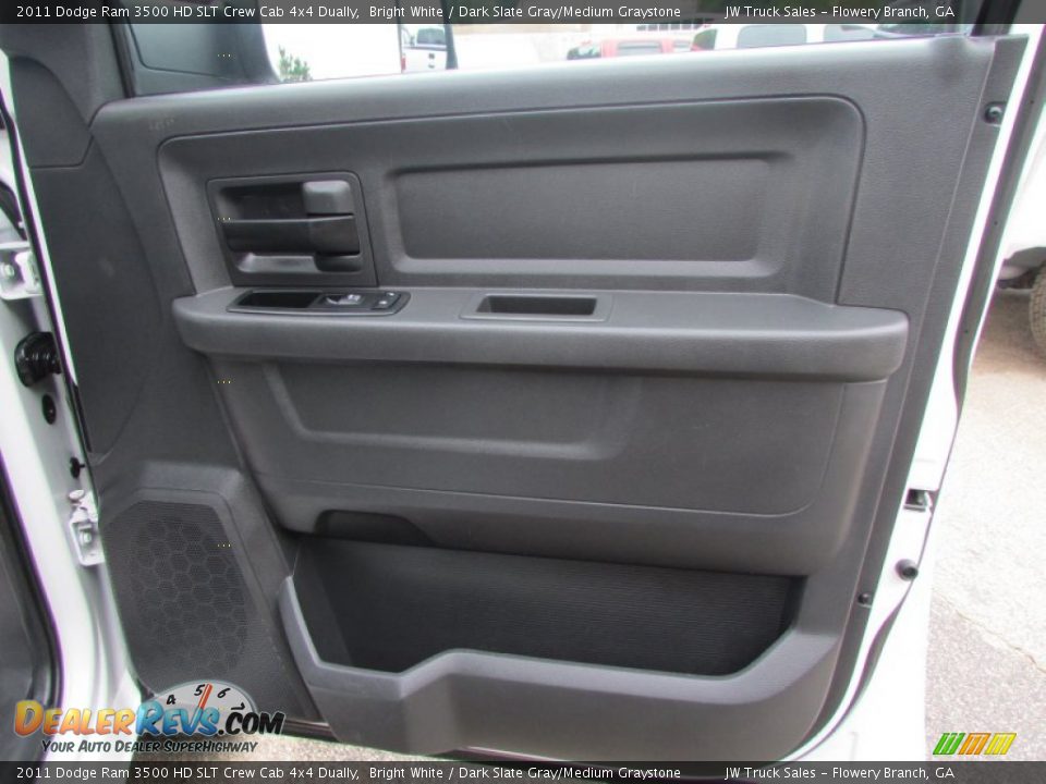 2011 Dodge Ram 3500 HD SLT Crew Cab 4x4 Dually Bright White / Dark Slate Gray/Medium Graystone Photo #18