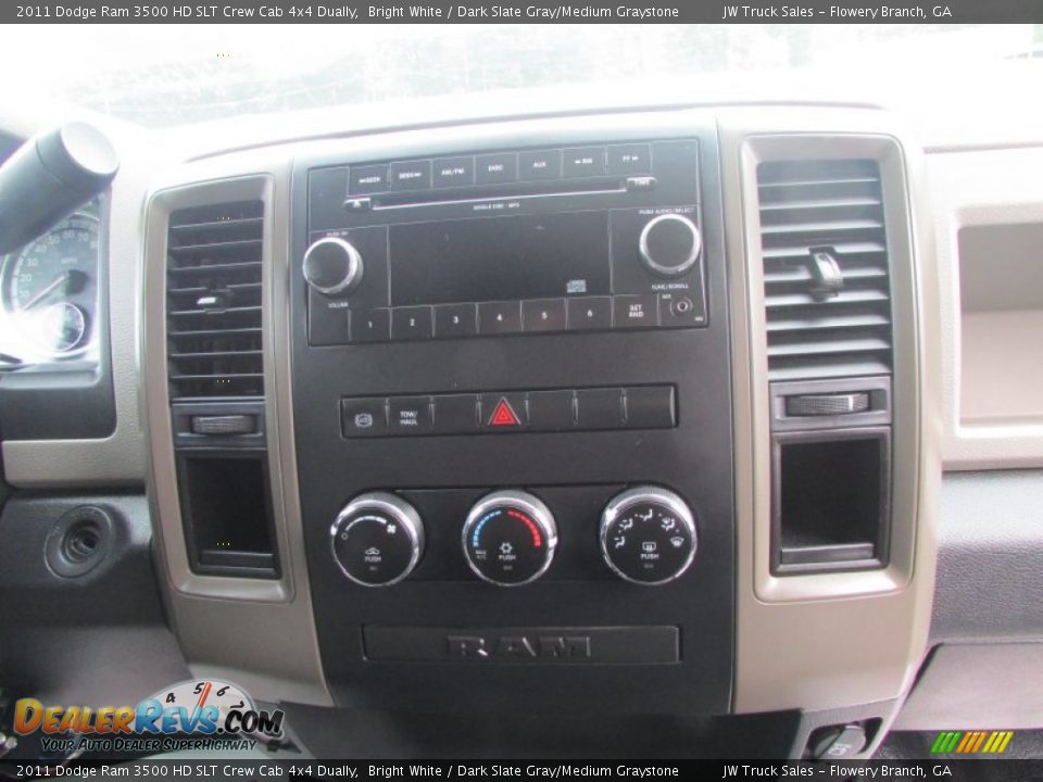 2011 Dodge Ram 3500 HD SLT Crew Cab 4x4 Dually Bright White / Dark Slate Gray/Medium Graystone Photo #25