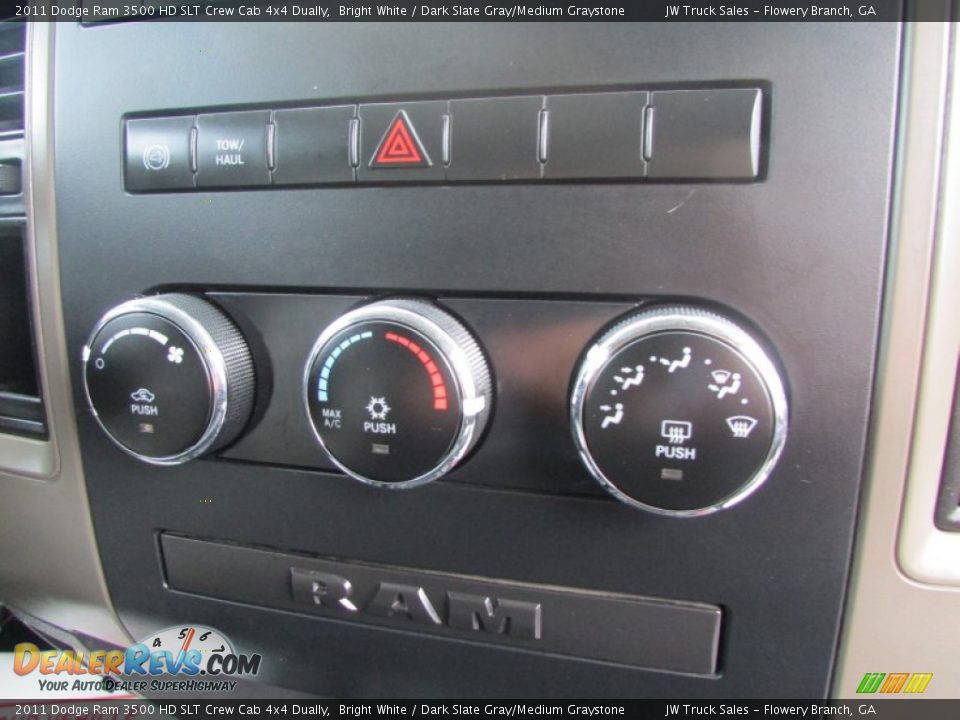 2011 Dodge Ram 3500 HD SLT Crew Cab 4x4 Dually Bright White / Dark Slate Gray/Medium Graystone Photo #27