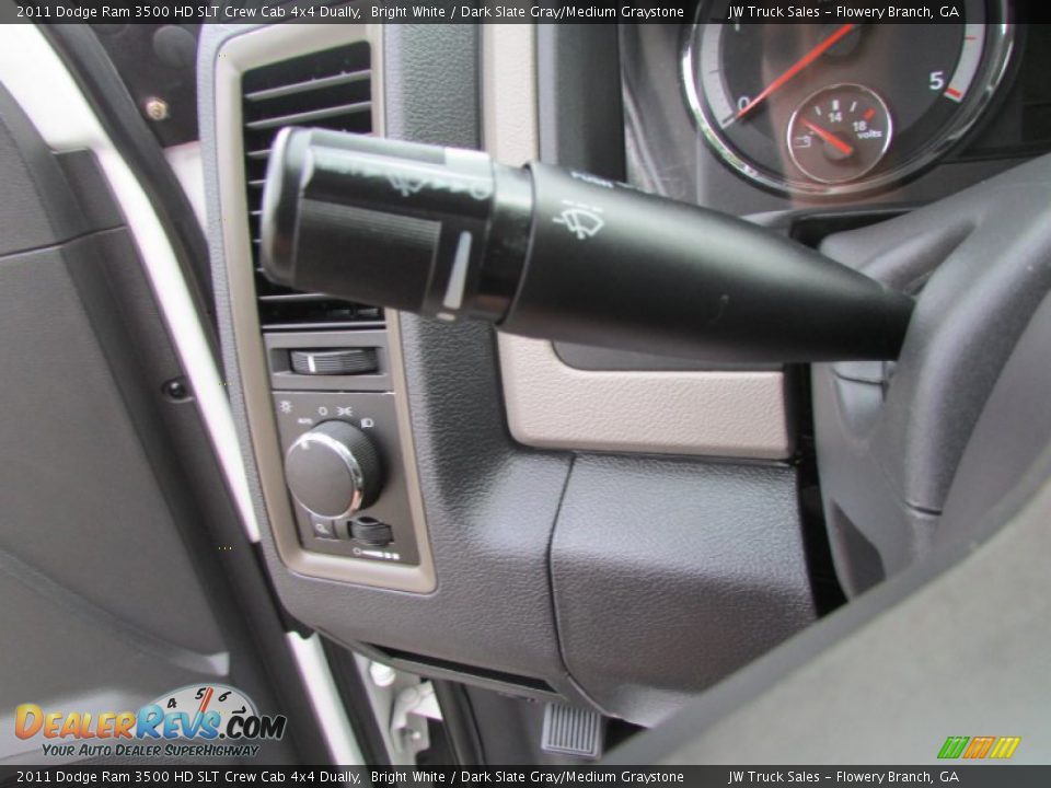 2011 Dodge Ram 3500 HD SLT Crew Cab 4x4 Dually Bright White / Dark Slate Gray/Medium Graystone Photo #36