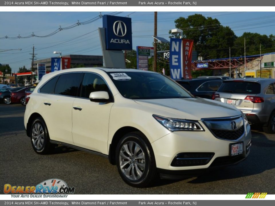 2014 Acura MDX SH-AWD Technology White Diamond Pearl / Parchment Photo #1