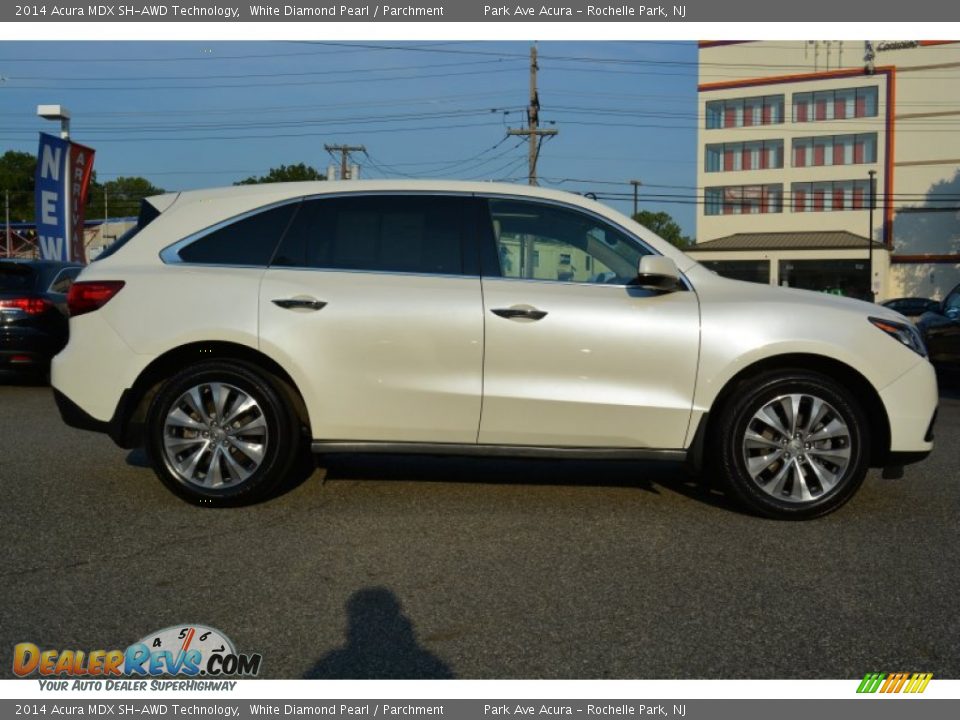 2014 Acura MDX SH-AWD Technology White Diamond Pearl / Parchment Photo #2