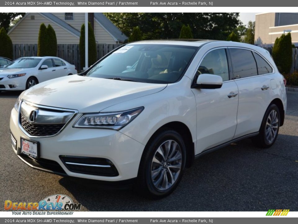 2014 Acura MDX SH-AWD Technology White Diamond Pearl / Parchment Photo #7
