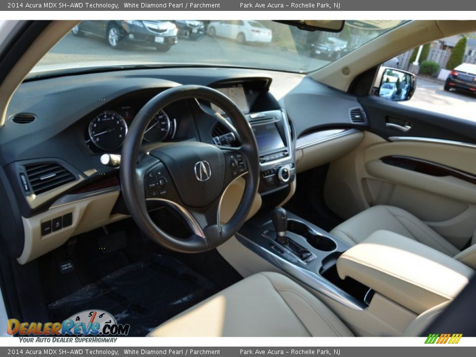 2014 Acura MDX SH-AWD Technology White Diamond Pearl / Parchment Photo #11