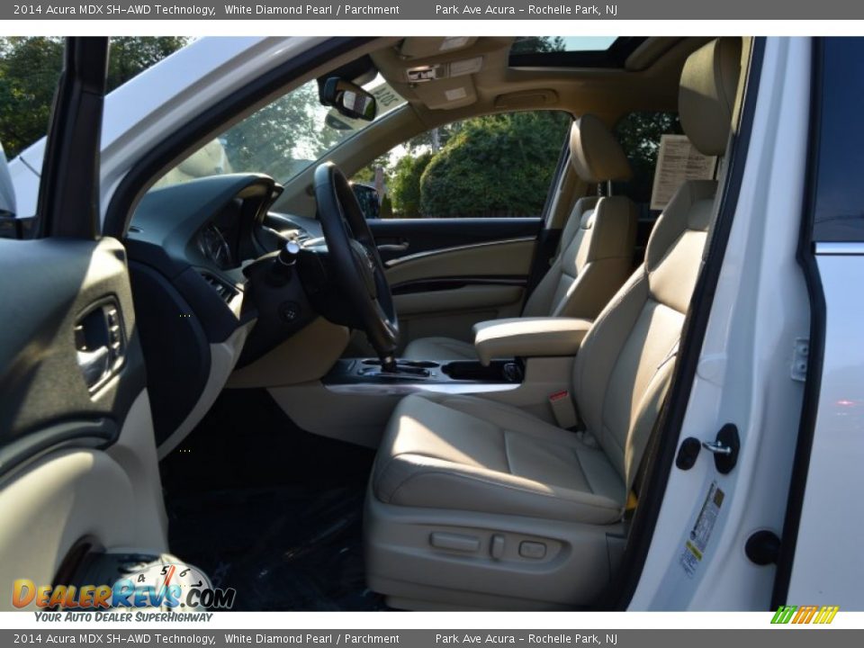 2014 Acura MDX SH-AWD Technology White Diamond Pearl / Parchment Photo #12
