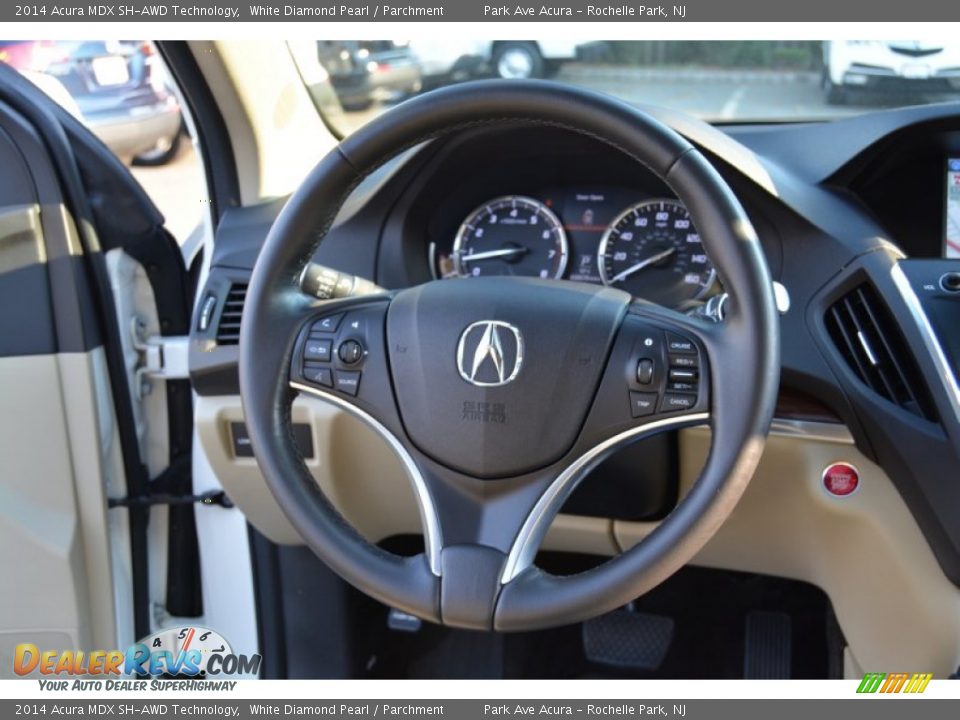 2014 Acura MDX SH-AWD Technology White Diamond Pearl / Parchment Photo #18