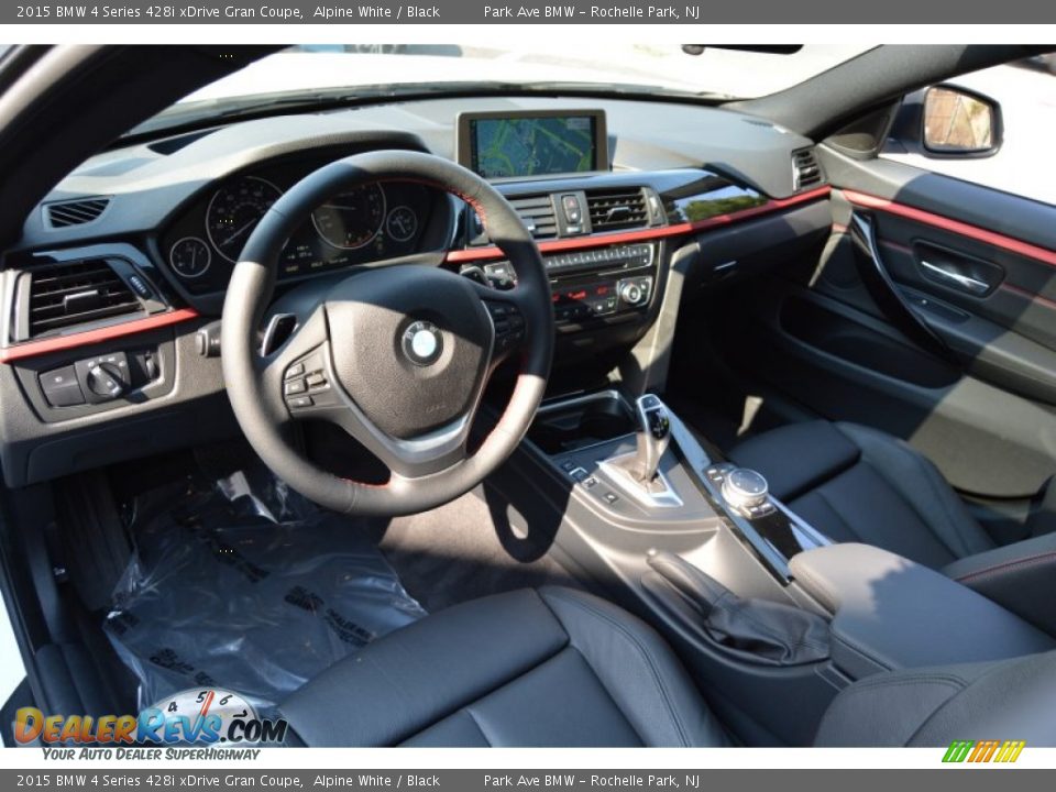 Black Interior - 2015 BMW 4 Series 428i xDrive Gran Coupe Photo #10