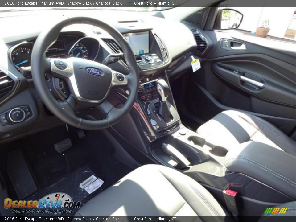 Charcoal Black Interior - 2016 Ford Escape Titanium 4WD Photo #12