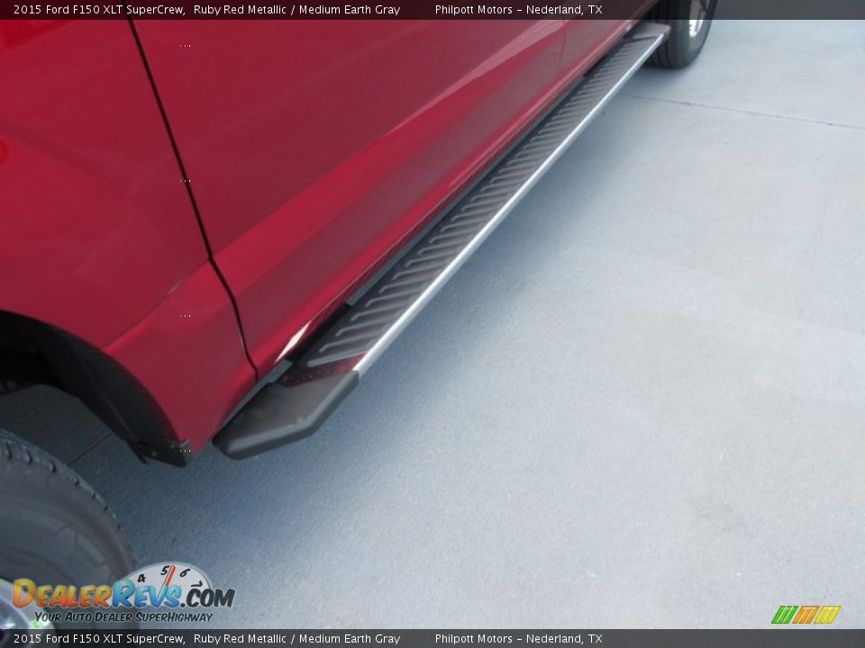 2015 Ford F150 XLT SuperCrew Ruby Red Metallic / Medium Earth Gray Photo #12