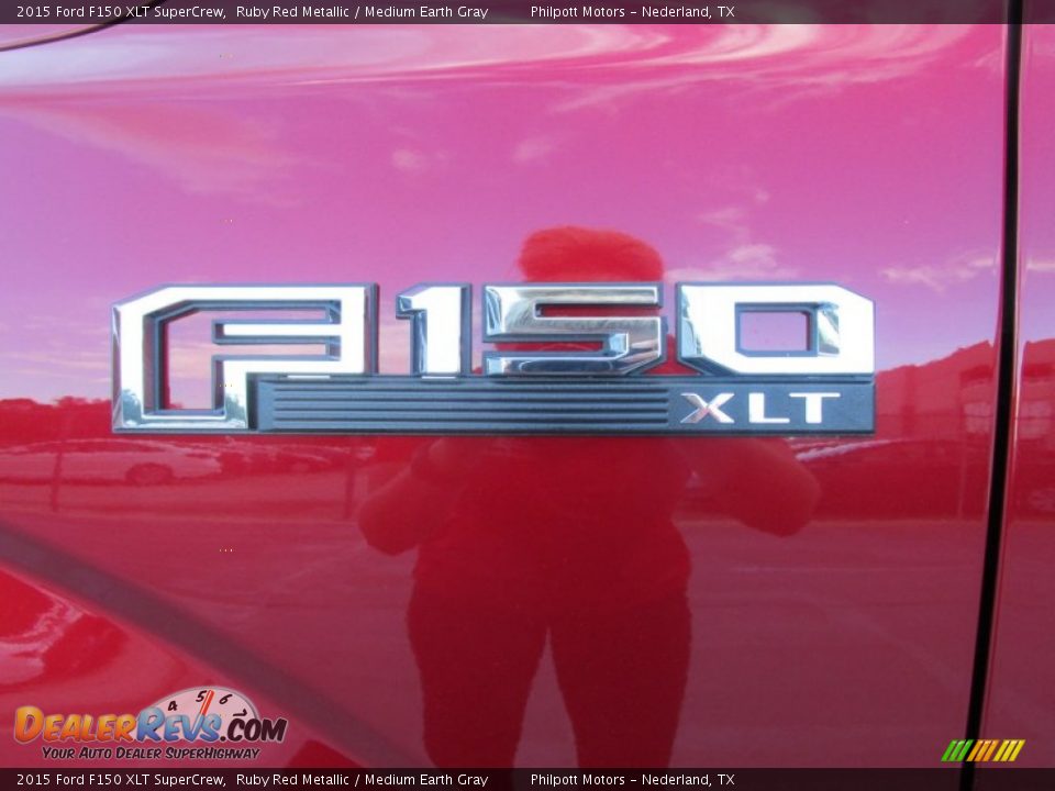 2015 Ford F150 XLT SuperCrew Ruby Red Metallic / Medium Earth Gray Photo #14
