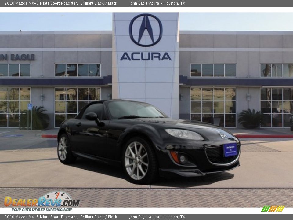 2010 Mazda MX-5 Miata Sport Roadster Brilliant Black / Black Photo #1