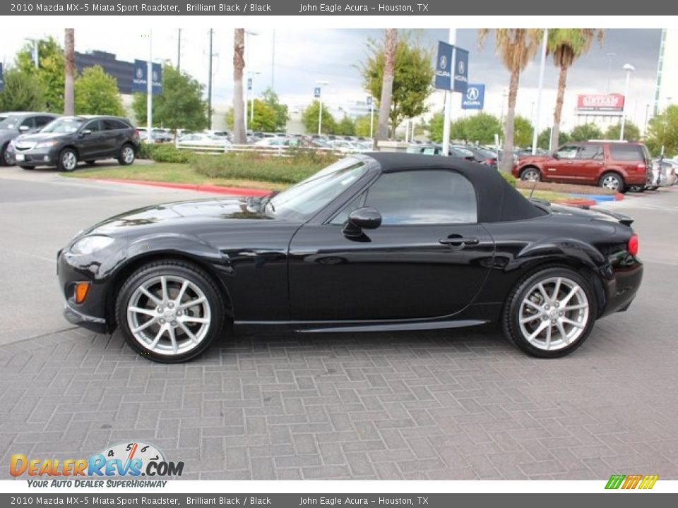 2010 Mazda MX-5 Miata Sport Roadster Brilliant Black / Black Photo #3
