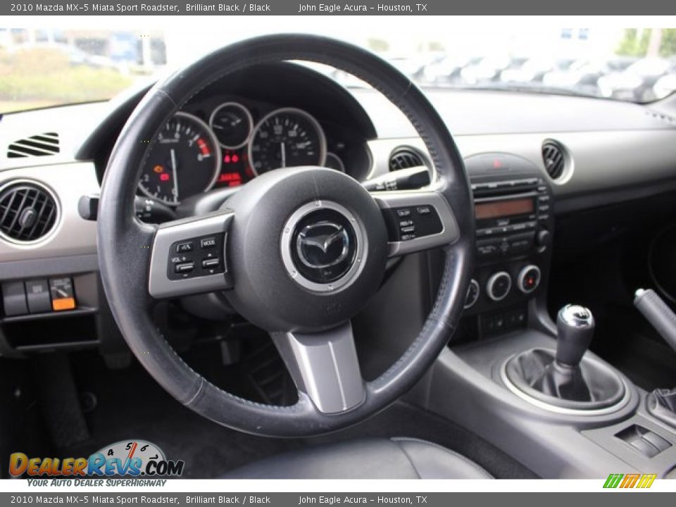 2010 Mazda MX-5 Miata Sport Roadster Brilliant Black / Black Photo #9