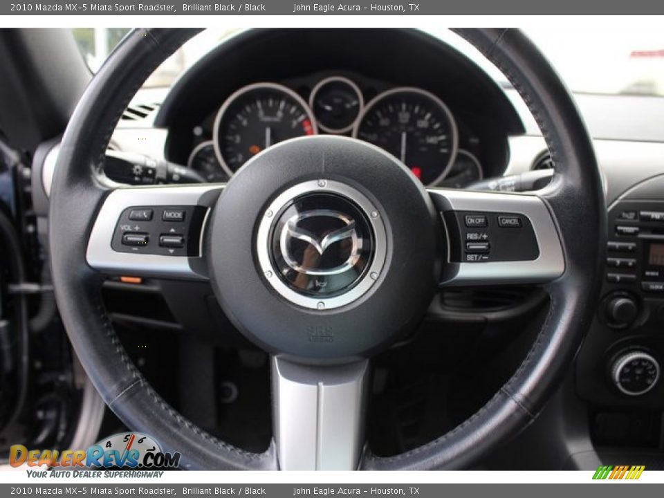2010 Mazda MX-5 Miata Sport Roadster Brilliant Black / Black Photo #20