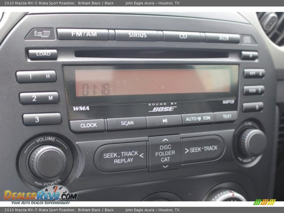 2010 Mazda MX-5 Miata Sport Roadster Brilliant Black / Black Photo #22