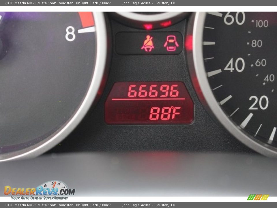 2010 Mazda MX-5 Miata Sport Roadster Brilliant Black / Black Photo #32