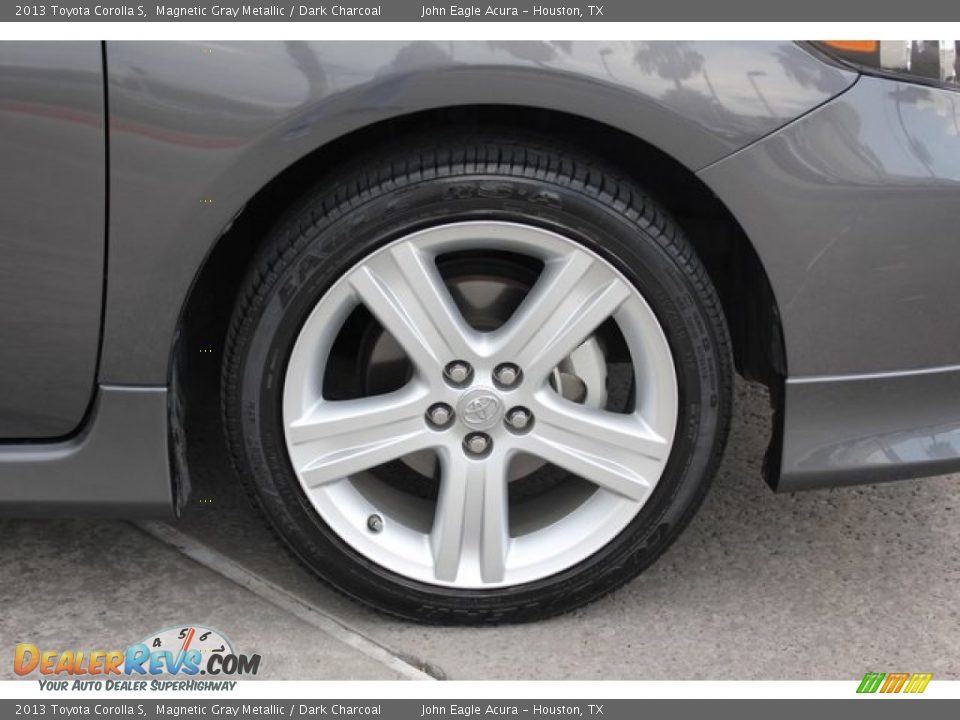 2013 Toyota Corolla S Magnetic Gray Metallic / Dark Charcoal Photo #36