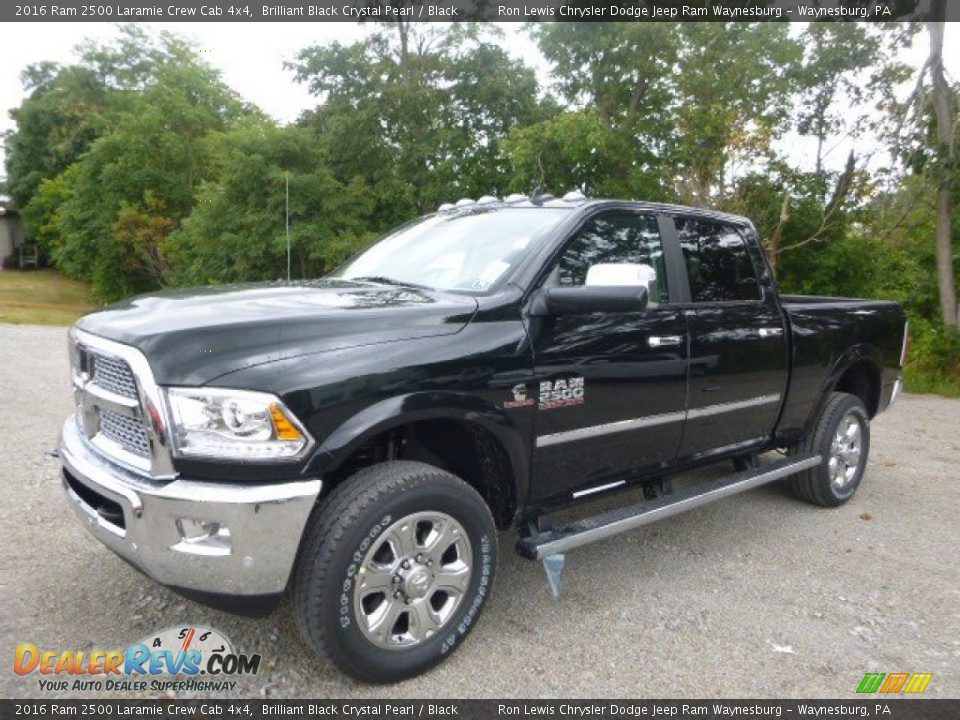 2016 Ram 2500 Laramie Crew Cab 4x4 Brilliant Black Crystal Pearl / Black Photo #1