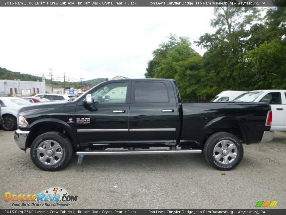 2016 Ram 2500 Laramie Crew Cab 4x4 Brilliant Black Crystal Pearl / Black Photo #2