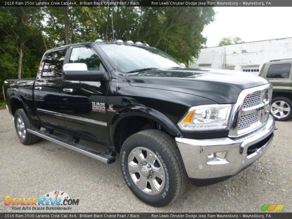 2016 Ram 2500 Laramie Crew Cab 4x4 Brilliant Black Crystal Pearl / Black Photo #8