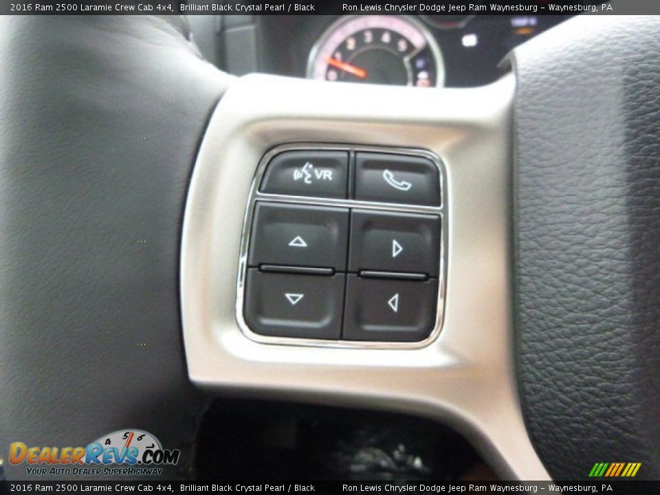2016 Ram 2500 Laramie Crew Cab 4x4 Brilliant Black Crystal Pearl / Black Photo #19
