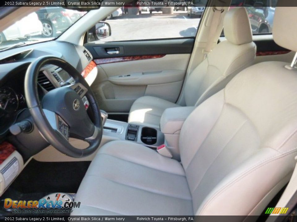 2012 Subaru Legacy 2.5i Limited Crystal Black Silica / Warm Ivory Photo #4