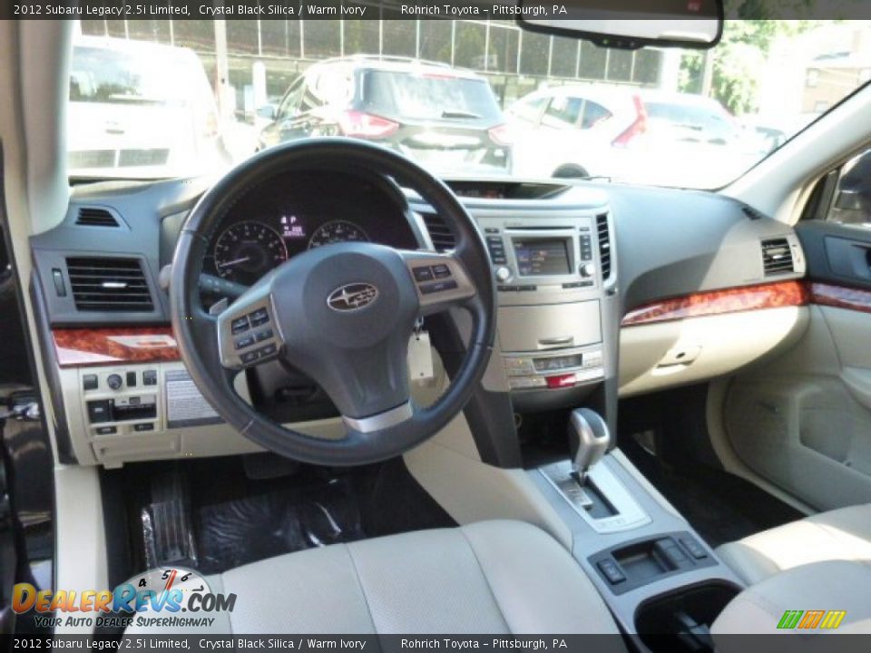 2012 Subaru Legacy 2.5i Limited Crystal Black Silica / Warm Ivory Photo #6
