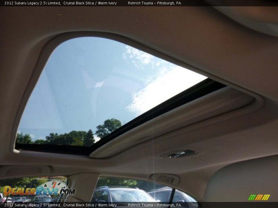 2012 Subaru Legacy 2.5i Limited Crystal Black Silica / Warm Ivory Photo #7