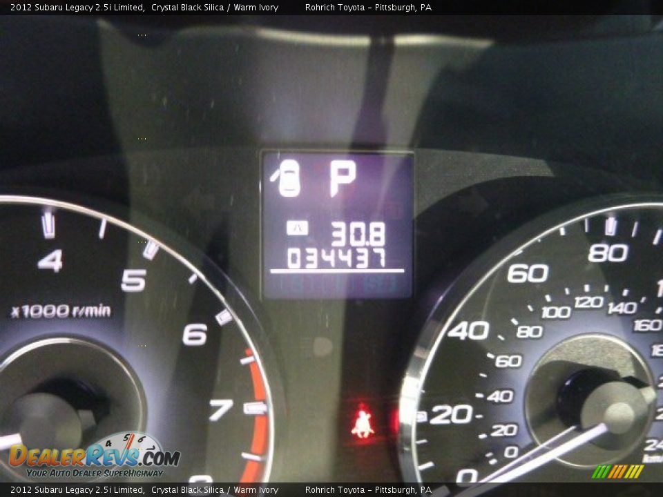 2012 Subaru Legacy 2.5i Limited Crystal Black Silica / Warm Ivory Photo #9