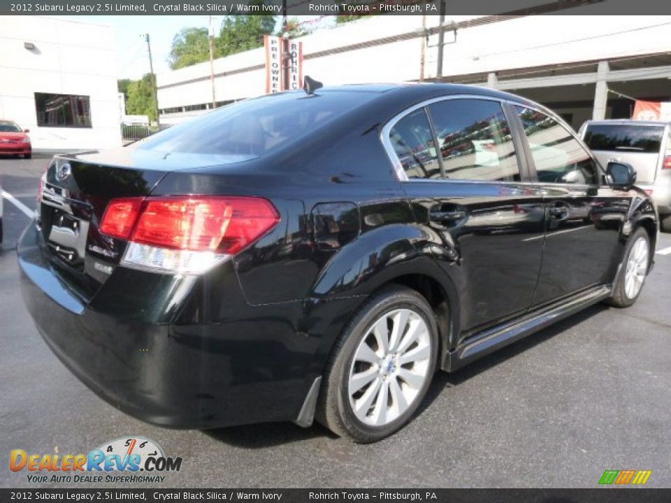 2012 Subaru Legacy 2.5i Limited Crystal Black Silica / Warm Ivory Photo #15