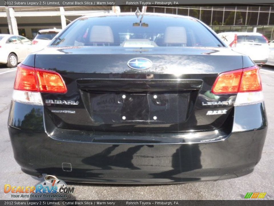 2012 Subaru Legacy 2.5i Limited Crystal Black Silica / Warm Ivory Photo #16