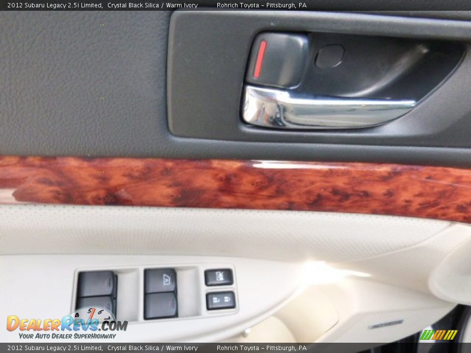 2012 Subaru Legacy 2.5i Limited Crystal Black Silica / Warm Ivory Photo #18