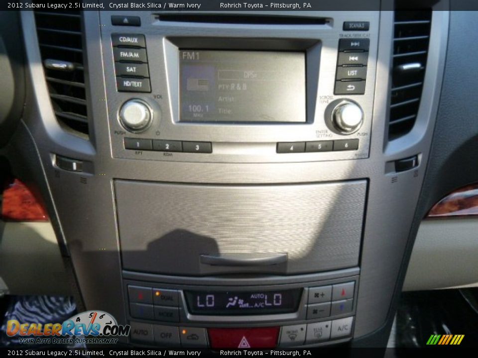 2012 Subaru Legacy 2.5i Limited Crystal Black Silica / Warm Ivory Photo #24