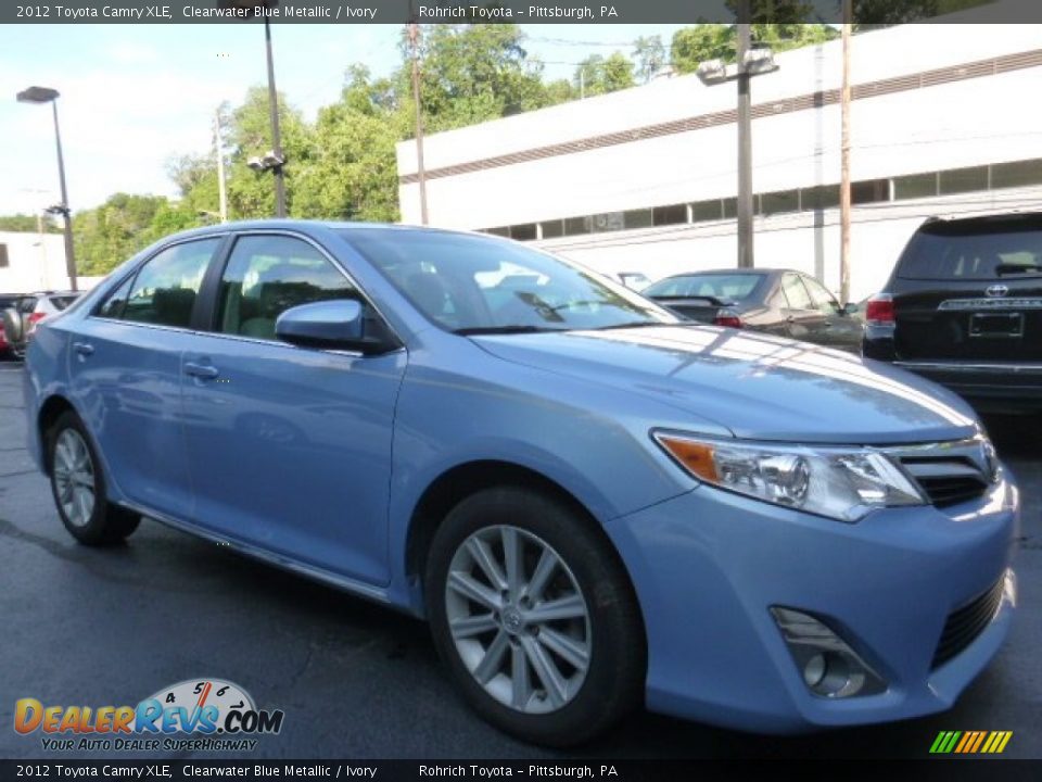 2012 Toyota Camry XLE Clearwater Blue Metallic / Ivory Photo #1