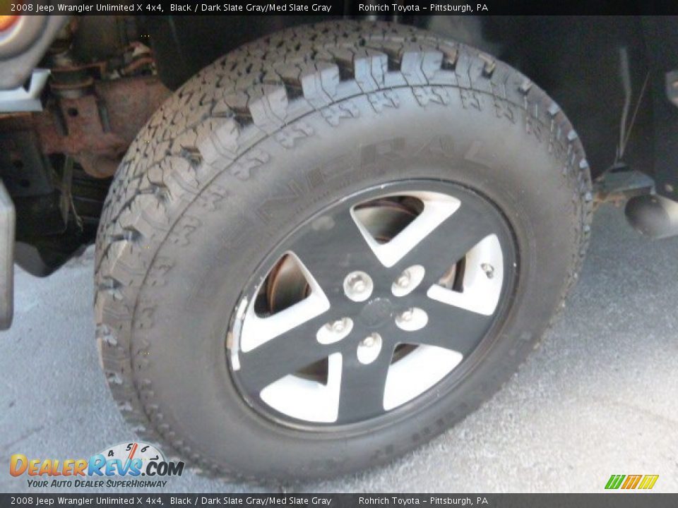 2008 Jeep Wrangler Unlimited X 4x4 Black / Dark Slate Gray/Med Slate Gray Photo #8
