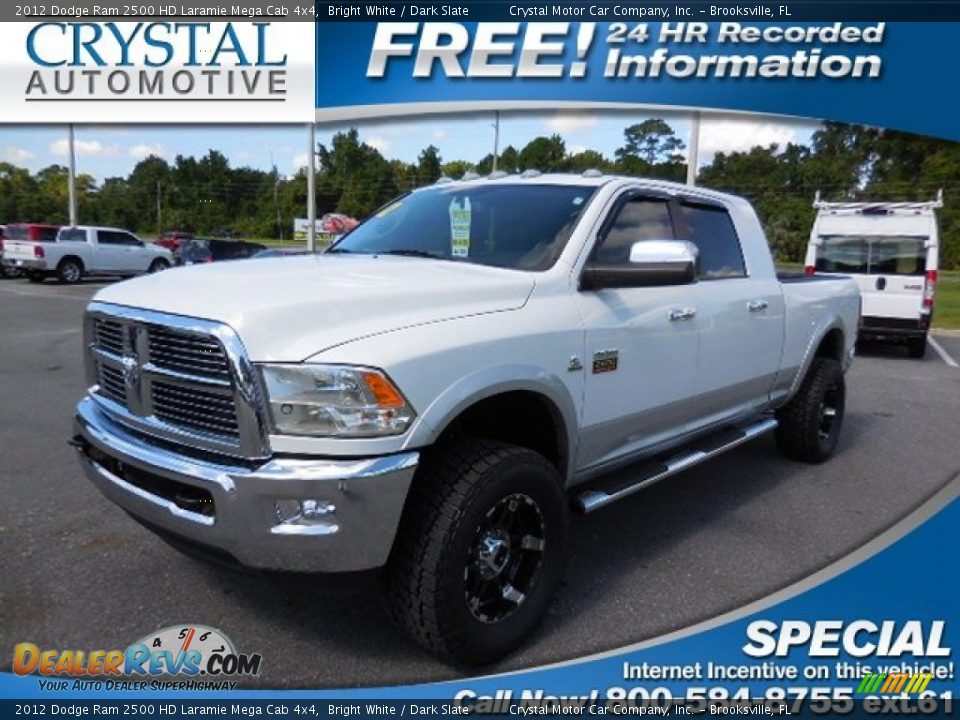 2012 Dodge Ram 2500 HD Laramie Mega Cab 4x4 Bright White / Dark Slate Photo #1
