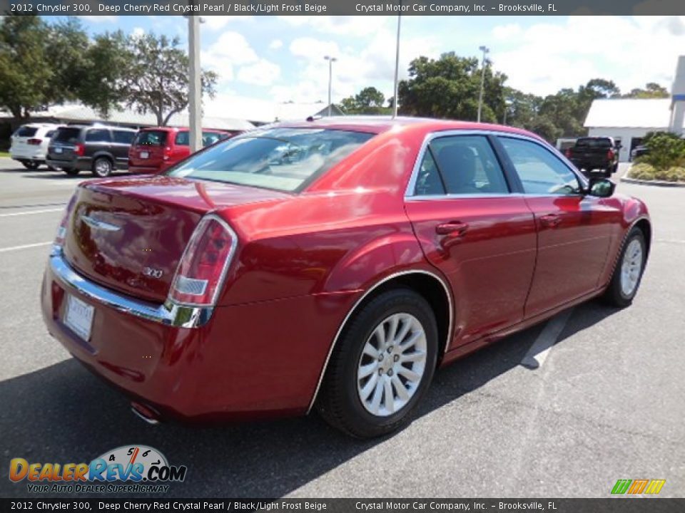 2012 Chrysler 300 Deep Cherry Red Crystal Pearl / Black/Light Frost Beige Photo #8