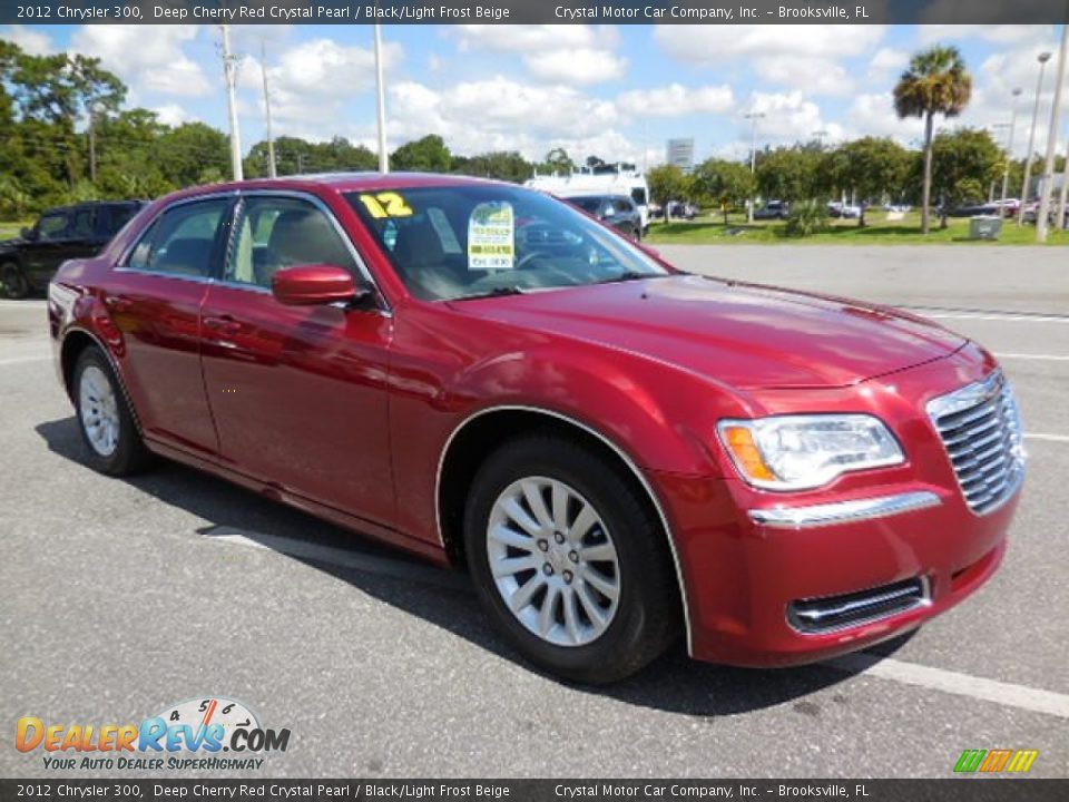 2012 Chrysler 300 Deep Cherry Red Crystal Pearl / Black/Light Frost Beige Photo #10