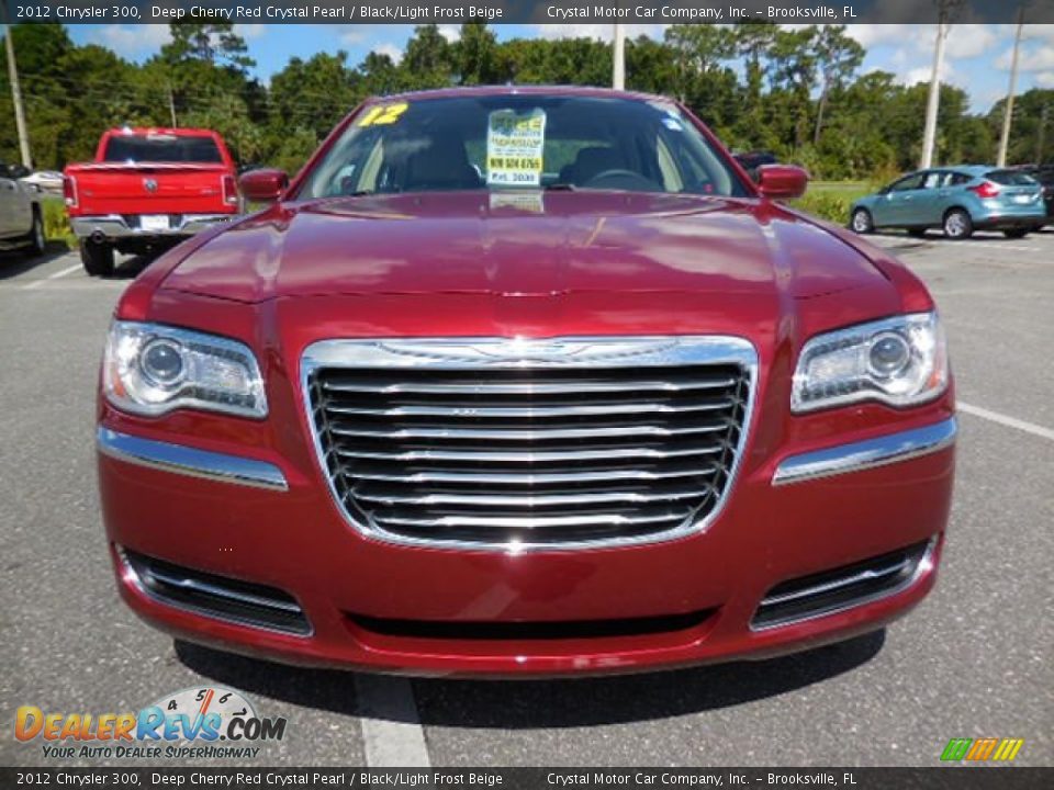 2012 Chrysler 300 Deep Cherry Red Crystal Pearl / Black/Light Frost Beige Photo #13