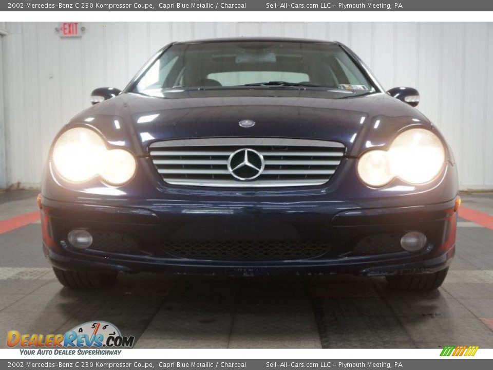 2002 Mercedes-Benz C 230 Kompressor Coupe Capri Blue Metallic / Charcoal Photo #4