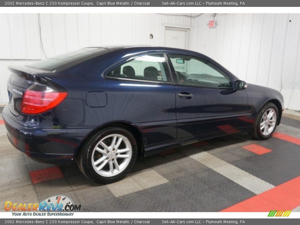 2002 Mercedes-Benz C 230 Kompressor Coupe Capri Blue Metallic / Charcoal Photo #7