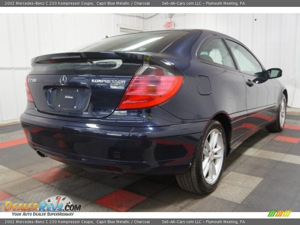 2002 Mercedes-Benz C 230 Kompressor Coupe Capri Blue Metallic / Charcoal Photo #8