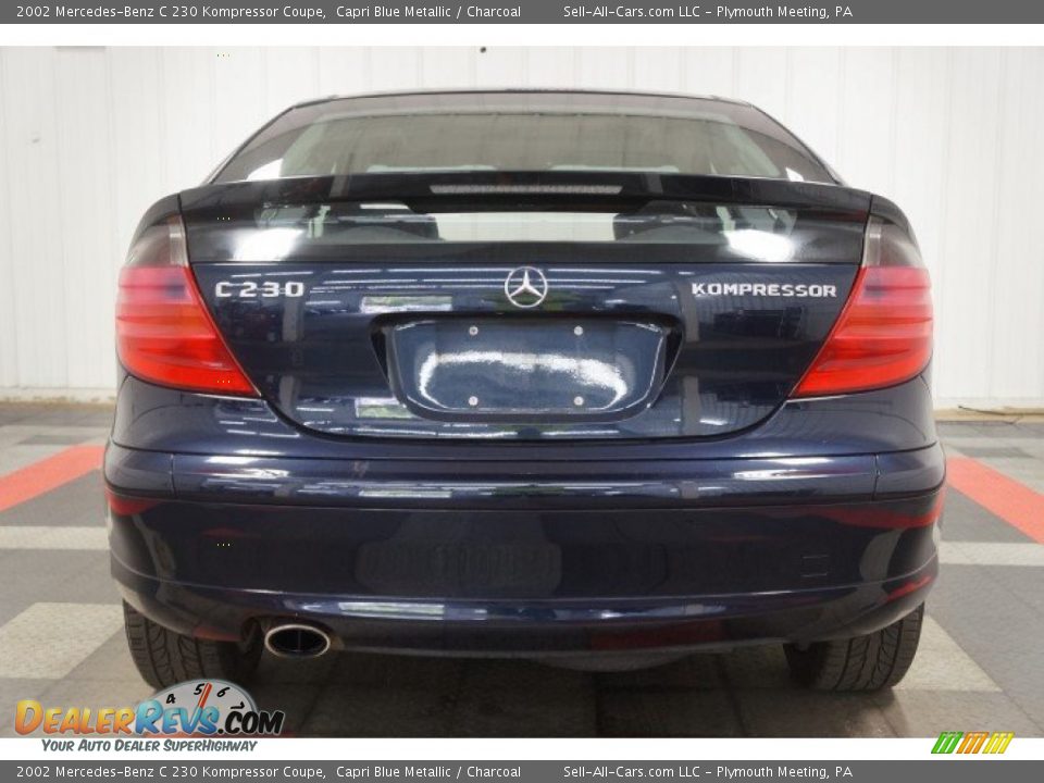 2002 Mercedes-Benz C 230 Kompressor Coupe Capri Blue Metallic / Charcoal Photo #9