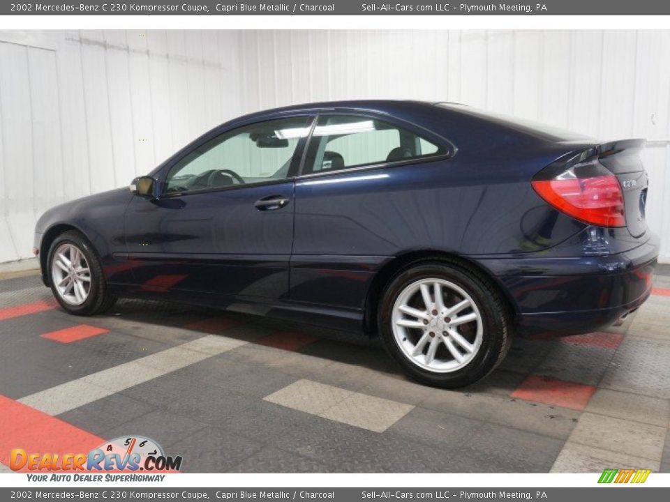 2002 Mercedes-Benz C 230 Kompressor Coupe Capri Blue Metallic / Charcoal Photo #11