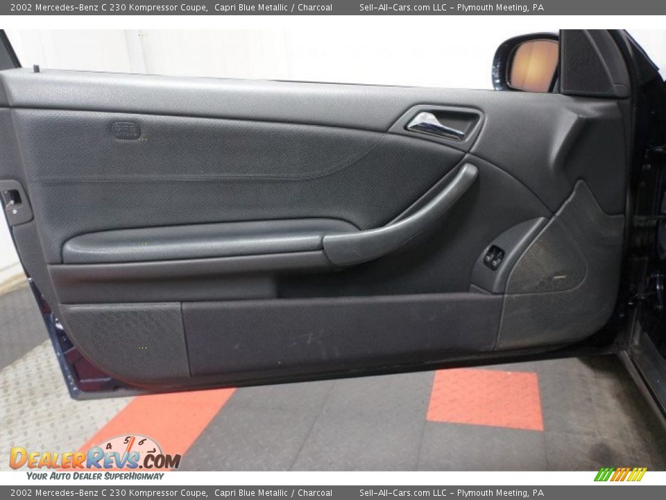 2002 Mercedes-Benz C 230 Kompressor Coupe Capri Blue Metallic / Charcoal Photo #12