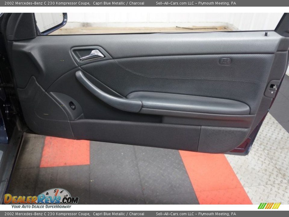2002 Mercedes-Benz C 230 Kompressor Coupe Capri Blue Metallic / Charcoal Photo #14