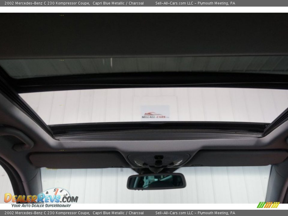 2002 Mercedes-Benz C 230 Kompressor Coupe Capri Blue Metallic / Charcoal Photo #17
